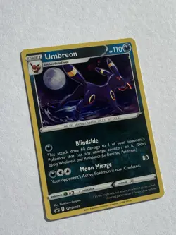 HD GALAXY SWIRL 🌀 Umbreon SWSH129 Cosmo Promo Holo Evolving Skies Pokemon Card - Image 5