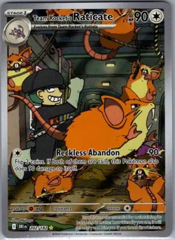 Team Rocket's Raticate 202/182 SV10: Destined Rivals - Pokemon Card - NM - Image 1
