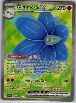 Glimmora EX 213/197 - Obsidian Flames Full Art - Pokemon Card - NM - Image 1