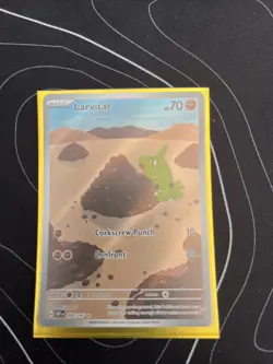 Pokemon TCG Larvitar Obsidian Flames Illustration Rare Card 203/197 - Image 1