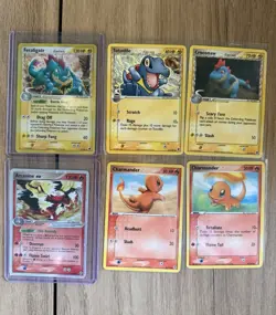 Pokemon TCG 6-Card Lot Arcanine Ex, Feraligatr, Totodile, Charmander (x2) - Image 1