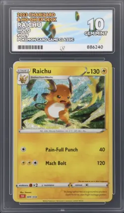 Pokemon TCG Classic Collection Raichu Holo 009/034 Ace 10 Gem Mint Card - Image 1