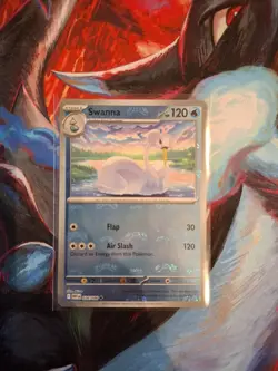 Pokemon TCG Swanna Masterball Reverse Holo Card 026/086 White Flare - Image 1