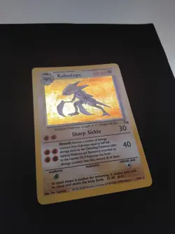 LP Kabutops Fossil 9/62 Holo Rare Edition Pokemon TCG Card English 1999 - Image 1
