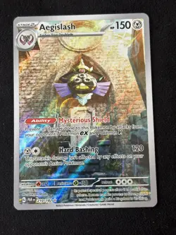 Pokemon TCG Aegislash Paradox Rift 210/182 Holo Illustration Rare Card - Image 1