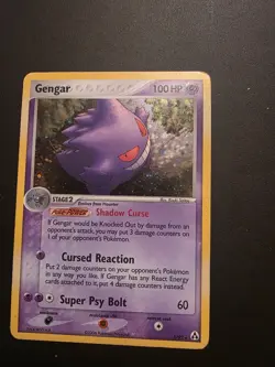 Pokemon Gengar TCG 5/92 EX Legend Maker Card 2006 MP Holo Swirl Rare WOTC - Image 2