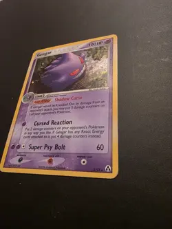 Pokemon Gengar TCG 5/92 EX Legend Maker Card 2006 MP Holo Swirl Rare WOTC - Image 3