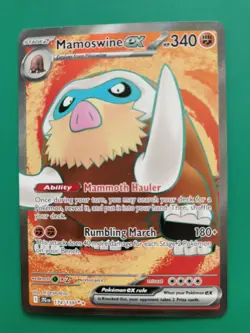 Pokemon TCG Mamoswine EX Full Art Ultra Rare Card 174/159 Journey Together NM - Image 1