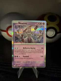 Pokemon Mewtwo TCG Scarlet & Violet Holo Card 151 150/165 - Image 1