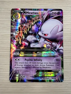 Pokemon M Mega Mewtwo EX Ultra Rare Holo TCG Card 64/162 - Image 1