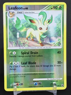 Pokemon Card TCG Leafeon 24/100 Majestic Dawn 2008 Platinum Reverse Holo Vintage - Image 5