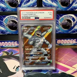 Pokemon Machamp GX Holo Full Art Ultra Rare Card Burning Shadows 135/147 Psa 7 - Image 1