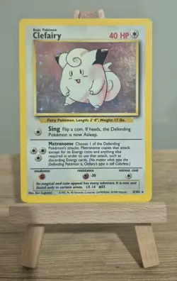 Clefairy 5/102 Base Set Unlimited Holo Card Pokemon TCG - Image 1