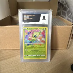 Pokemon TCG Celebi Vivid Voltage Holo Card 009/185 Ace 8 Near Mint - Image 1