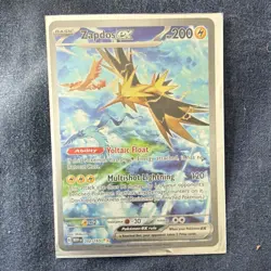 Zapdos EX 202/165 Evolutions Ultra Rare Holo Pokemon TCG Card English 2016 - Image 1