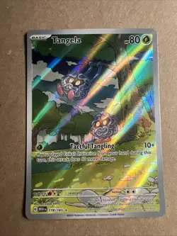 Pokemon TCG Tangela Scarlet & Violet Holo Illustration Rare Card 178/165 - Image 1
