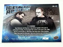 2024 Upper Deck AEW The Icon Sting Iconic Allies Schiavone Card IA-2 - Image 2