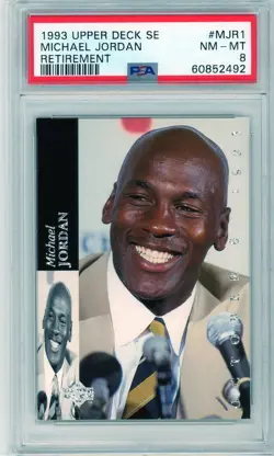 PSA 8 Near Mint Michael Jordan // 1993 Upper Deck // Retirement - Image 1