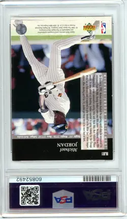 PSA 8 Near Mint Michael Jordan // 1993 Upper Deck // Retirement - Image 2