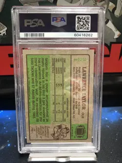 1984 Topps #321 Lawrence Taylor PSA 7 NM HOF - Image 2