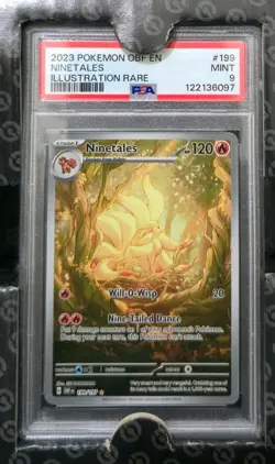 Pokemon Ninetales TCG 199/197 Scarlet & Violet Obsidian Flames (Mint PSA 9) - Image 1