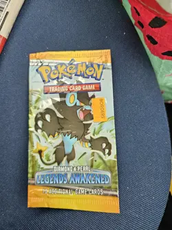 Pokemon Empty Booster Pack- Diamond Pearl Legends Awakened No Cards LUXRAY style - Image 1