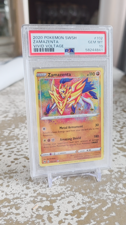 2020 Pokemon SWSH Zamazenta Vivid Voltage #102 PSA 10 Gem MT - Image 2
