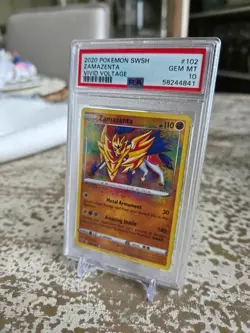 2020 Pokemon SWSH Zamazenta Vivid Voltage #102 PSA 10 Gem MT - Image 4