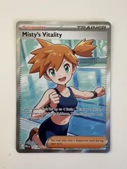 Pokemon TCG Misty’s Vitality 111/084 Ultra Rare – Pitch Black – Pack Fresh - Image 1