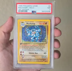 Pokemon Machamp 1999 Deck Exclusives Holo 1st Edition 8/102 PSA 7 - Image 1