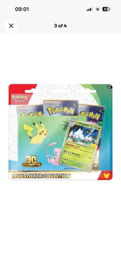 Pokemon 30th Anniversary Celebration Tech Sticker Blister Bundle. ~PRESALE~ - Image 3