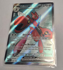 Pokemon TCG Scizor ex 195/162 Temporal Forces Ultra Rare Full Art Holo - Image 1