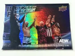2024 Upper Deck AEW The Icon Sting Iconic Allies Darby, Cope & Flair Card IA-8 - Image 1