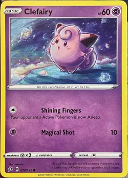 Clefairy - 074/192 - Rebel Clash Pokemon 2020 - Image 1