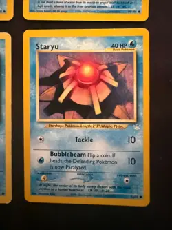 Pokemon WOTC Water Card Lot Remoraid Staryu Neo Destiny Base Set Vintage x6 - Image 3