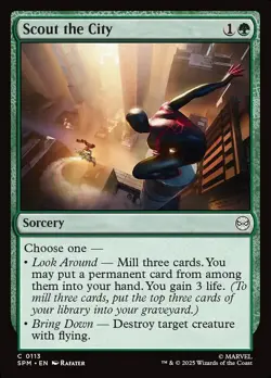 MTG #113 Scout the City Marvel's Spider-Man (SPM) NM Card - Image 1