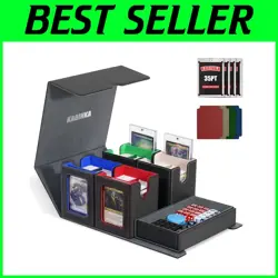 5-in-1 Colorful MTG Card Deck Box with Magnetic Closure - Holds 400+ Cards - Image 1