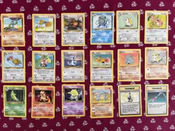 Vintage Pokemon TCG Base Set 2 Bulk Common and Uncommon Lot - Lot of 18 (LP) - Image 1