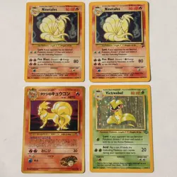 Vintage Pokemon Lot Ninetales Shadowless Victreebel Japanese Ninetales Holo - Image 1