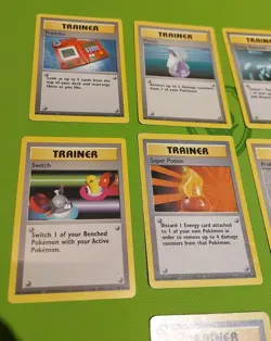 Pokemon - 7 x Vintage Base Set Trainer Card Bundle - 1999 WOTC - Job Lot - NM - Image 2