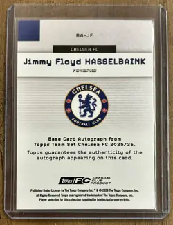 Jimmy Floyd Hasselbaink 3/5 Auto Topps Chelsea Team Set 2025-26 Autograph - Image 2