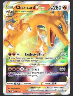 Pokemon TCG Charizard Vstar Crown Zenith 019/159 Holo Ultra Rare - Image 1
