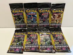 Pokemon Sun And Moon Forbidden Light Dollar Store 3-Card Pack Lot Of 8 Full Art - Image 1