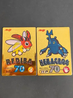 Heracross Get Card Gold Foil Meiji 2000 Pokemon Card Japanese Ledyba lot eb97 - Image 1