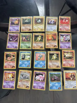 WoTC Pokemon TCG English Gym Heroes - 20 Common Card Lot - Brock Misty Erika - Image 1