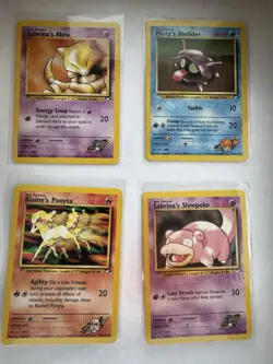 WoTC Pokemon TCG English Gym Heroes - 20 Common Card Lot - Brock Misty Erika - Image 3