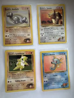 WoTC Pokemon TCG English Gym Heroes - 20 Common Card Lot - Brock Misty Erika - Image 4