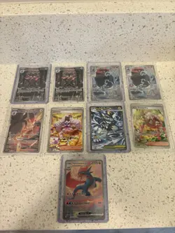 Pokemon TCG 9-Card Lot Holo Full Art English 2024 Salamence ex Zeraora EX - Image 1