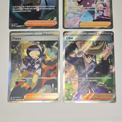 Pokemon TCG Trainer Full Art Holo 4-Card Lot English: Rika Opal Poppy Clive - Image 3