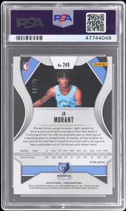 2019-20 Panini Prizm Ja Morant #249 PSA 10 RC Fast Break Purple Prizm 58/75 - Image 2